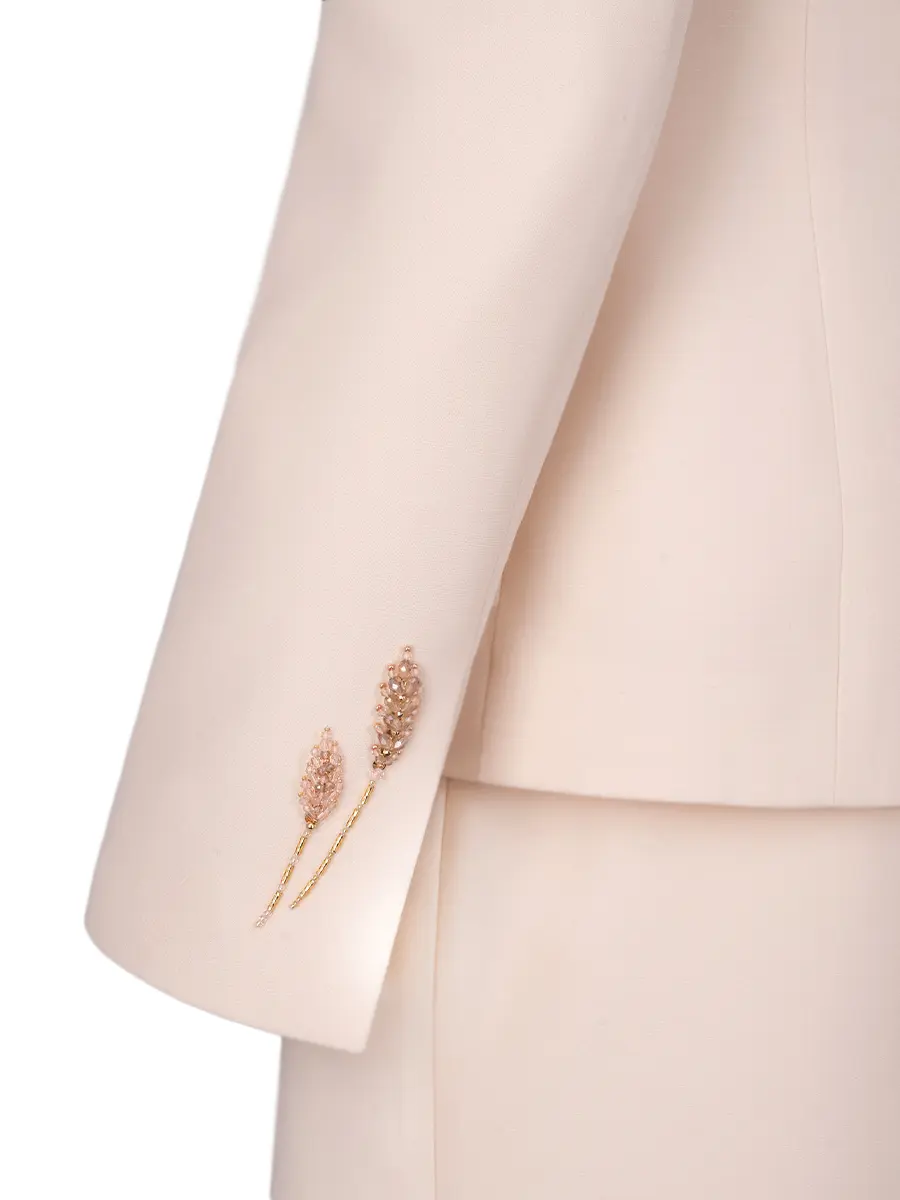 Жакет из шелка и шерсти