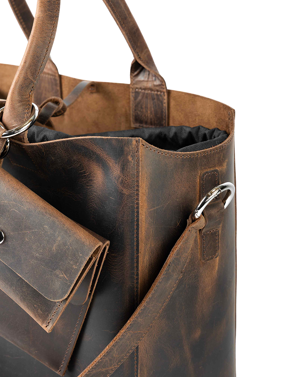 Сумка-тоут Амбер кожаная