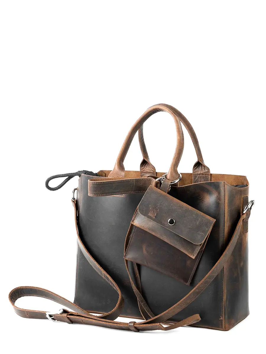 Сумка-тоут Амбер кожаная