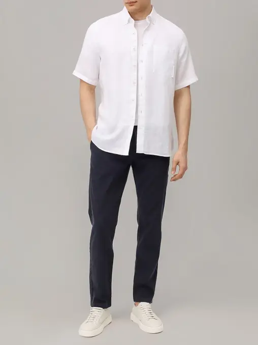 Брюки из хлопка и льна Riley BOGNER