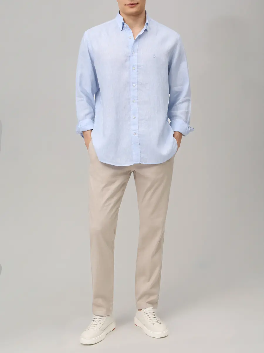 Брюки из хлопка и льна Riley