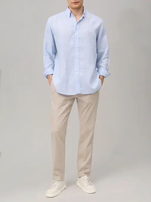 Брюки из хлопка и льна Riley BOGNER