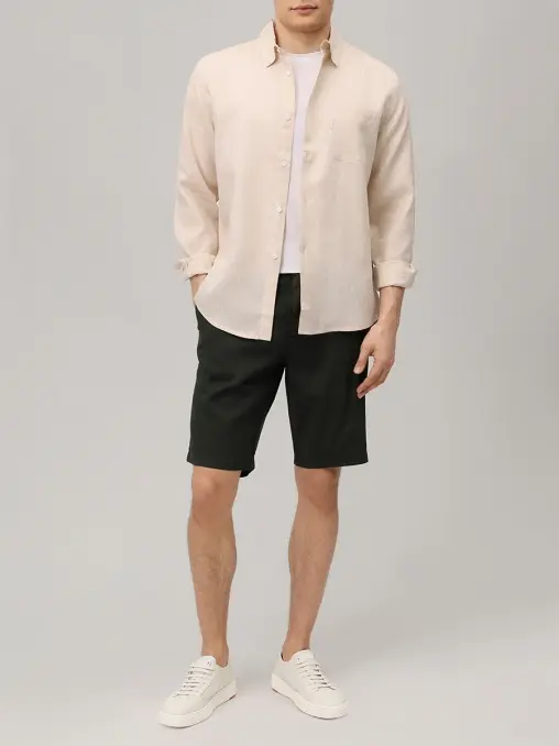 Шорты изо льна и хлопка Cole BOGNER