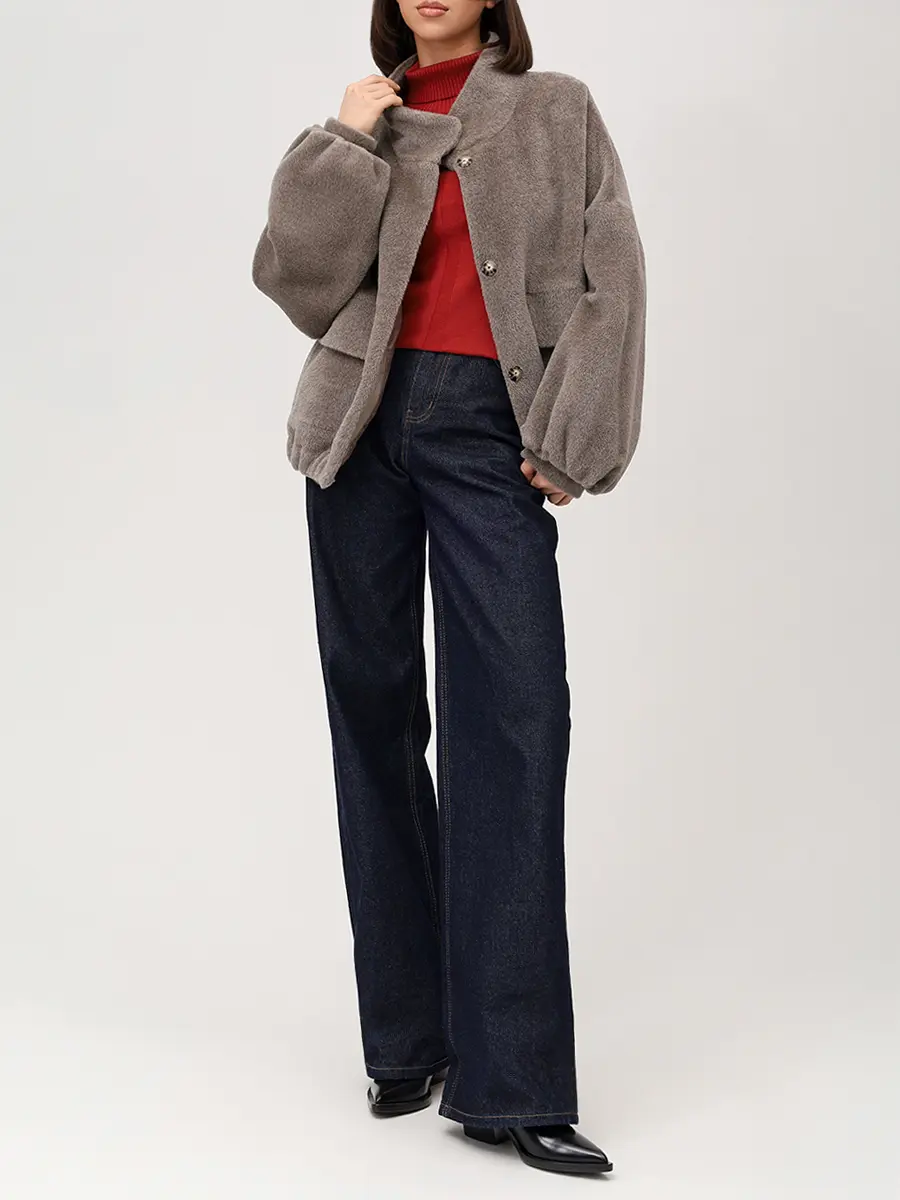 Полупальто шерстяное