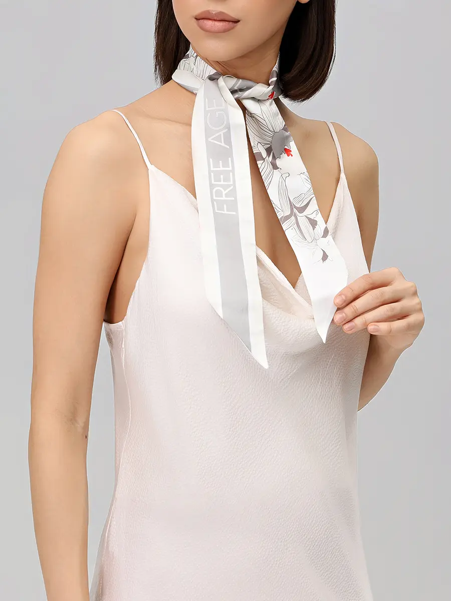 Шарф из хлопка и шелка