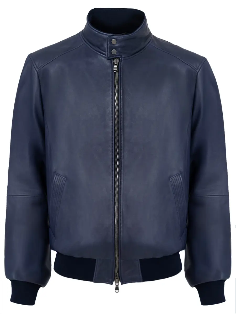 Бомбер кожаный