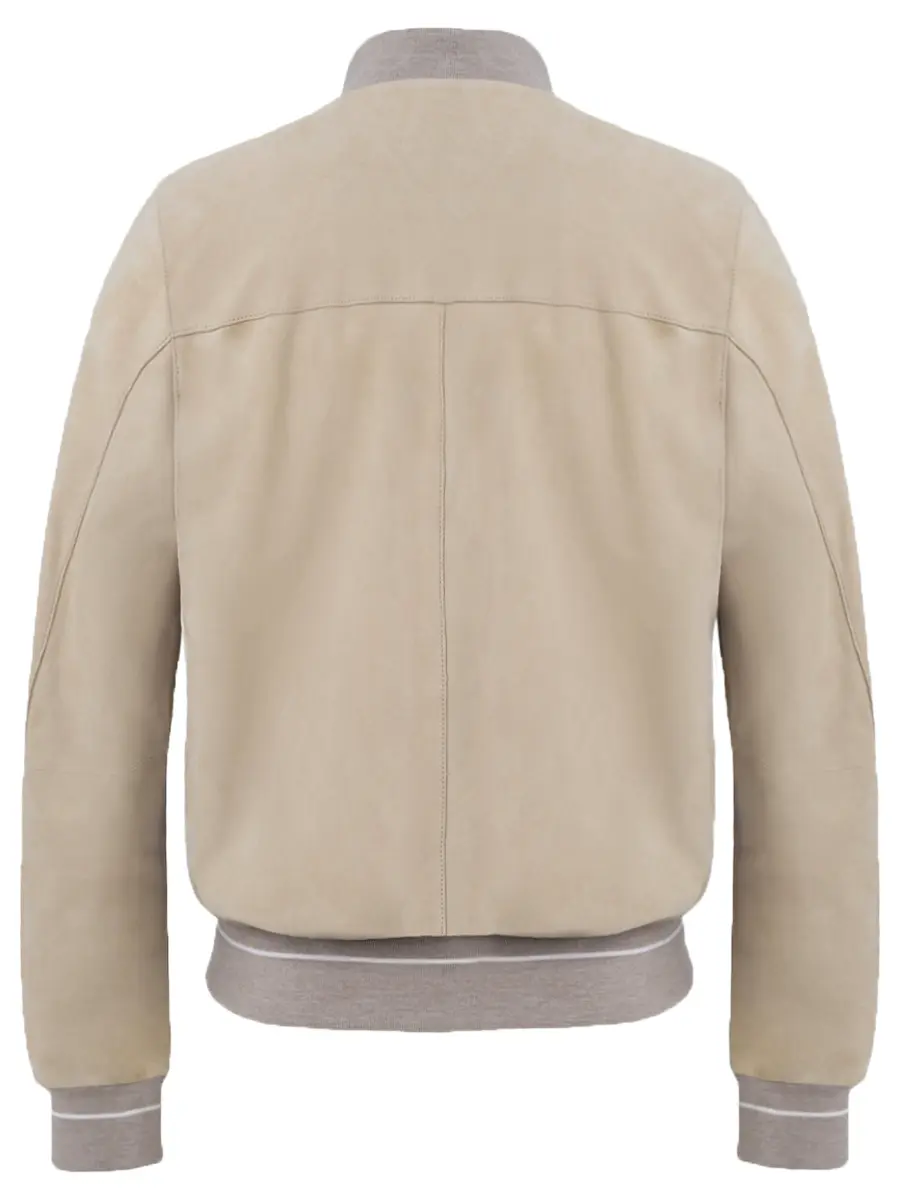 Бомбер замшевый