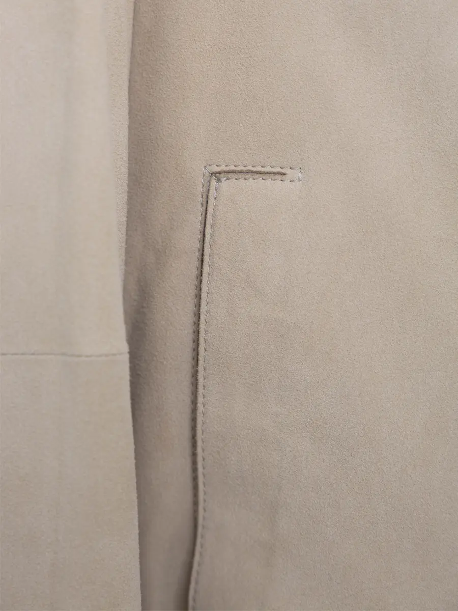 Бомбер замшевый