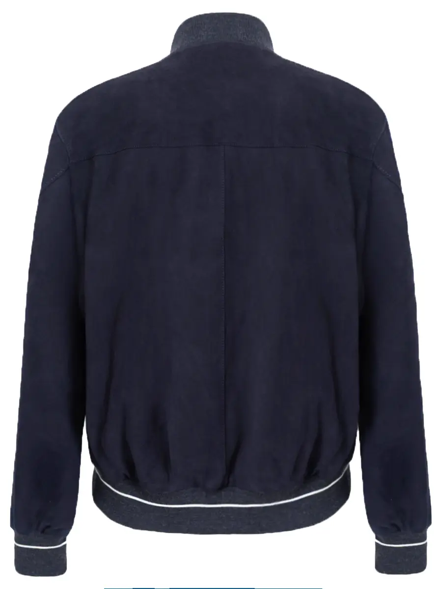 Бомбер замшевый