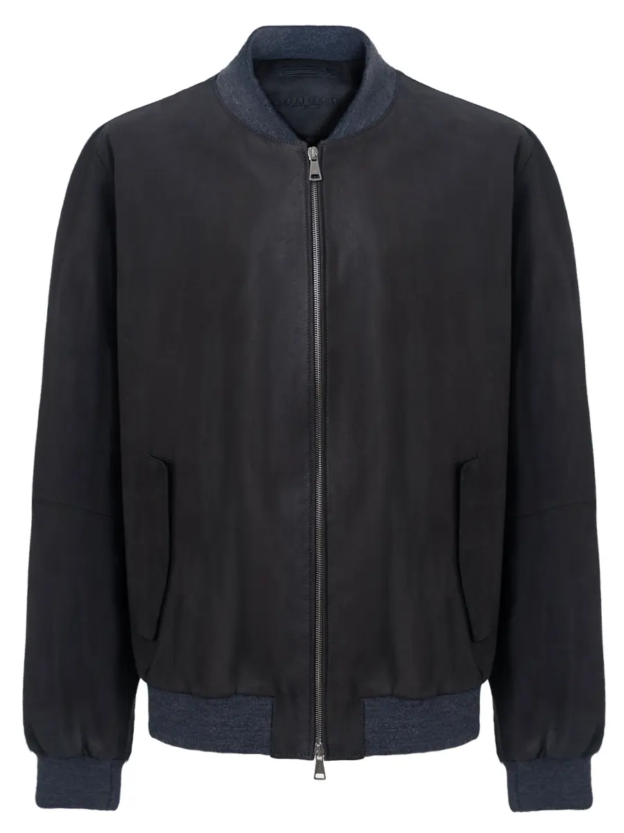Бомбер кожаный