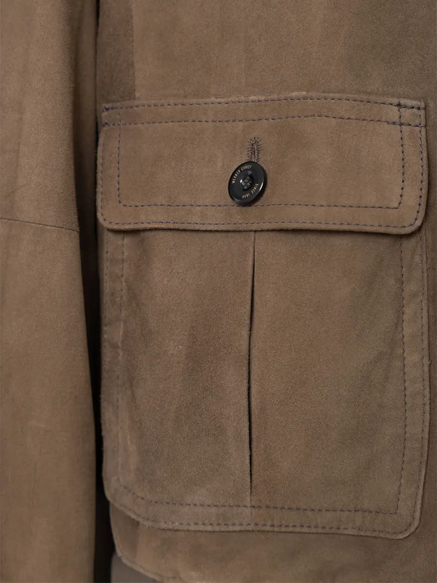 Бомбер замшевый