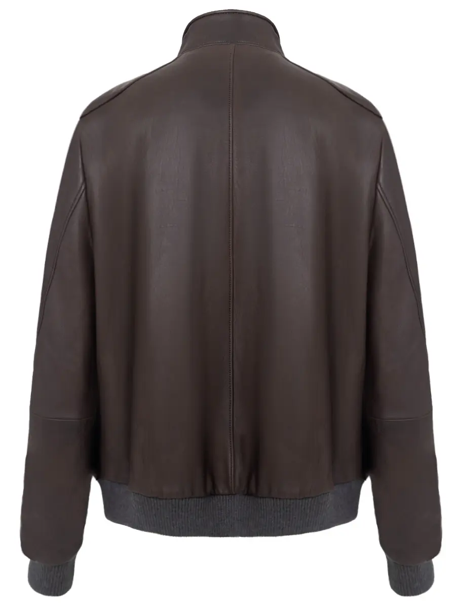 Бомбер кожаный