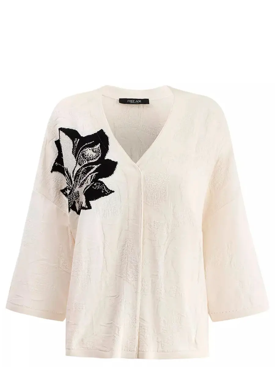 Кардиган из шелка и вискозы