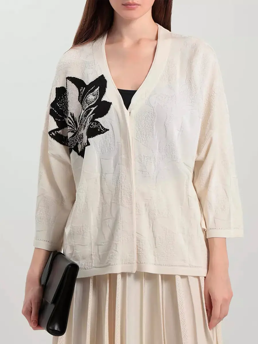 Кардиган из шелка и вискозы