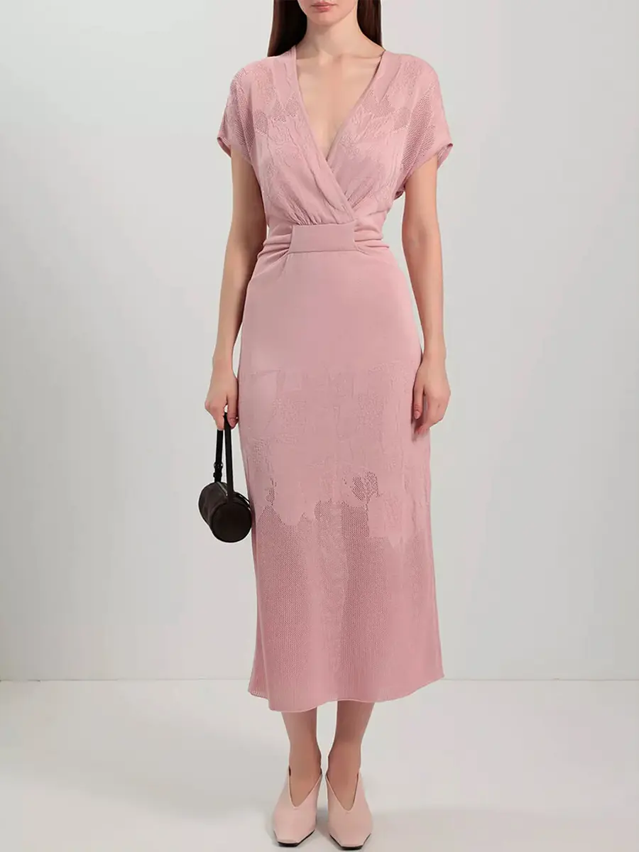 Платье из шелка и вискозы