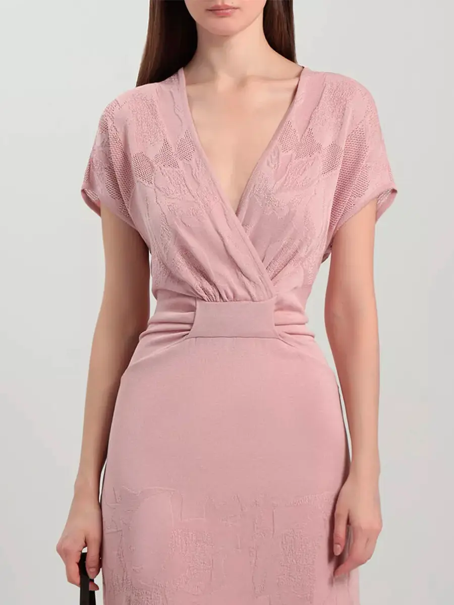 Платье из шелка и вискозы