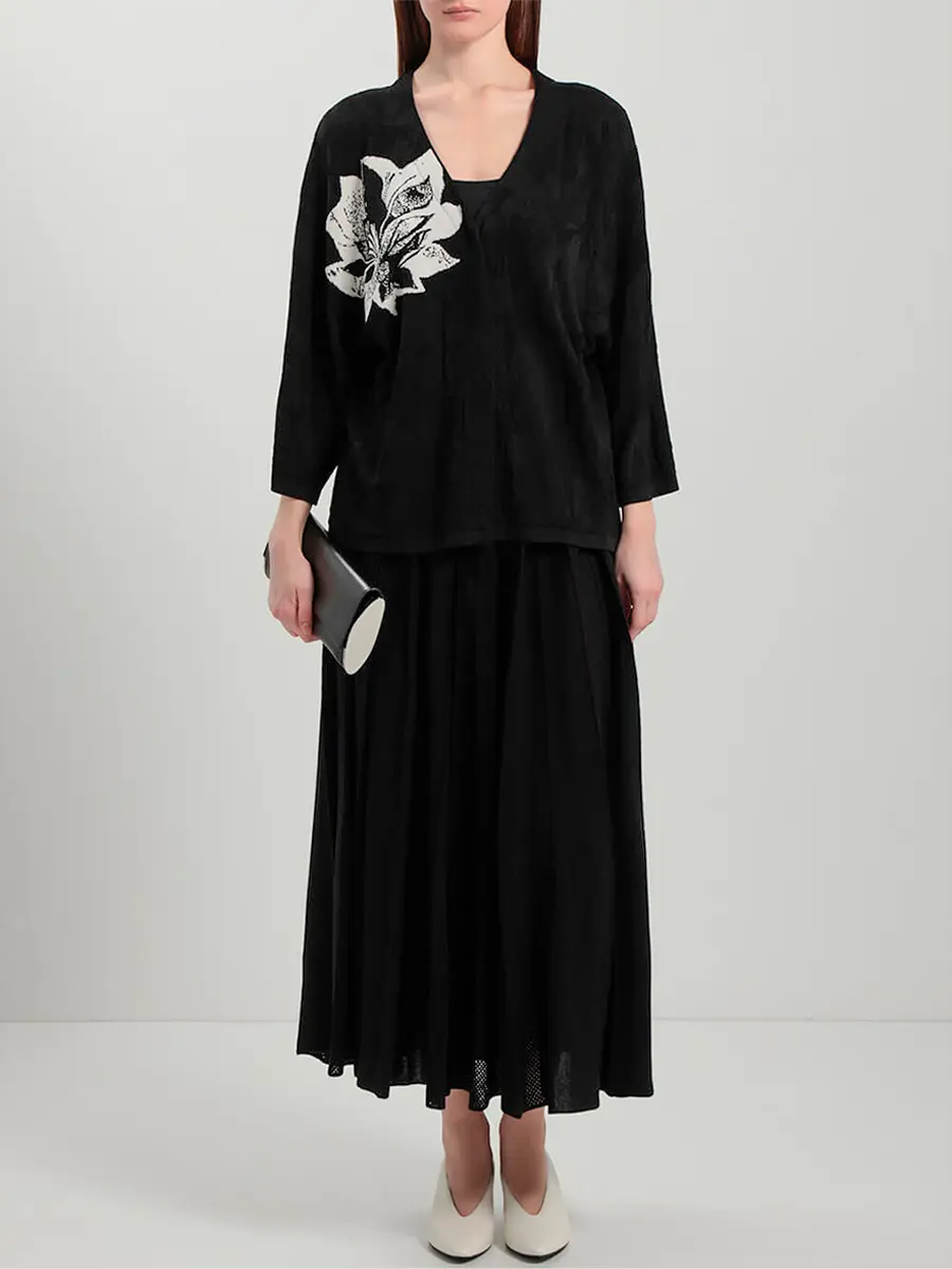 Юбка из шелка и вискозы