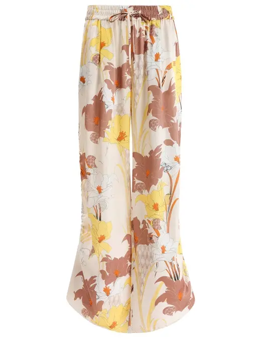 Брюки из хлопка и шелка FREE AGE