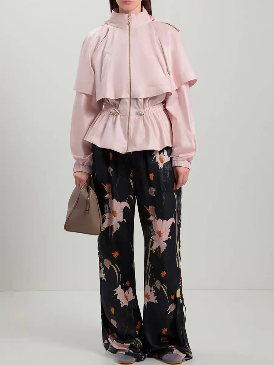 Брюки из хлопка и шелка