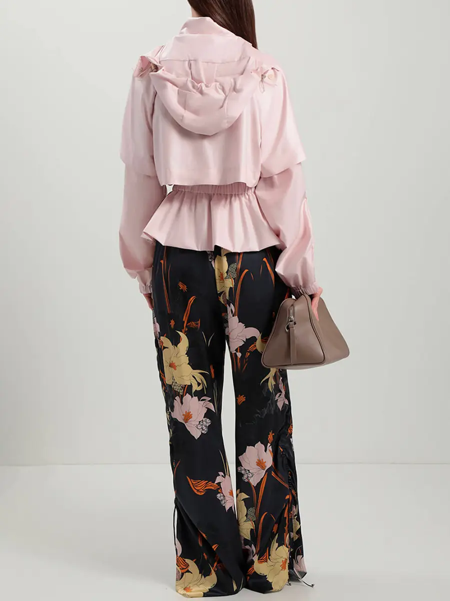 Брюки из хлопка и шелка