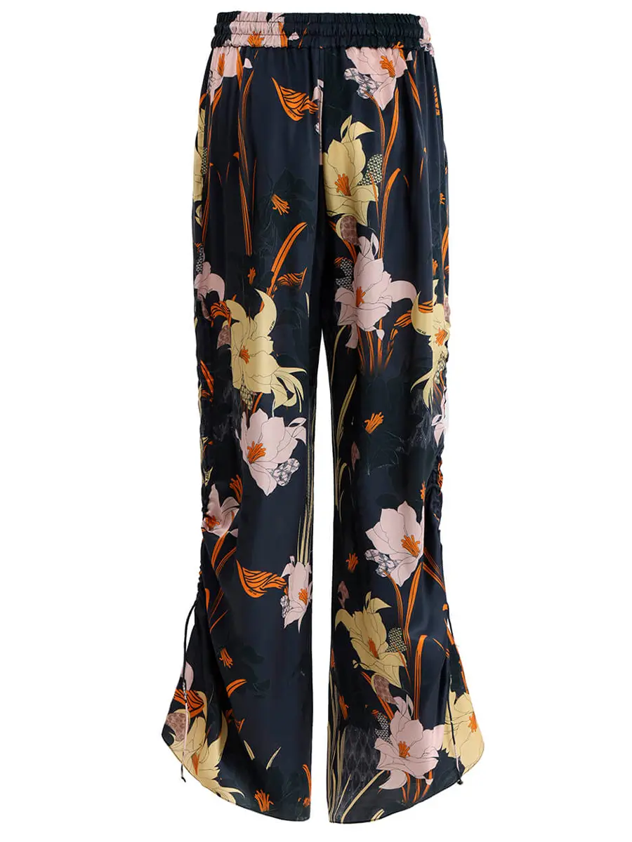 Брюки из хлопка и шелка