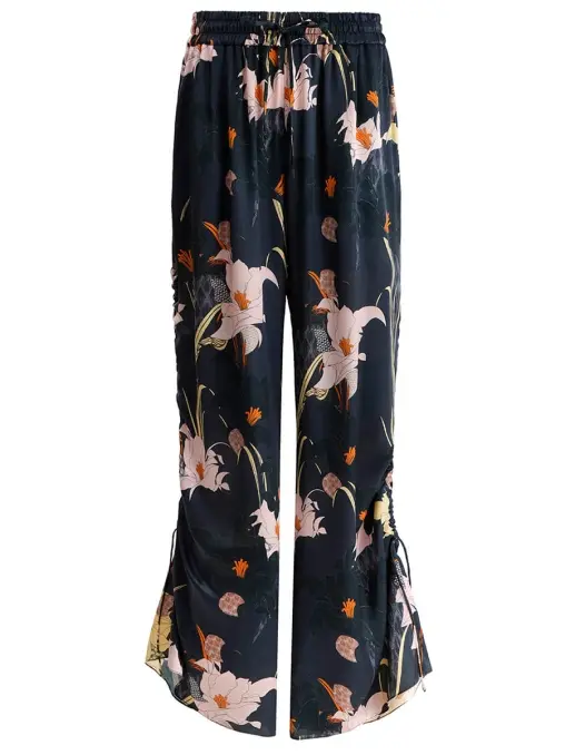 Брюки из хлопка и шелка FREE AGE