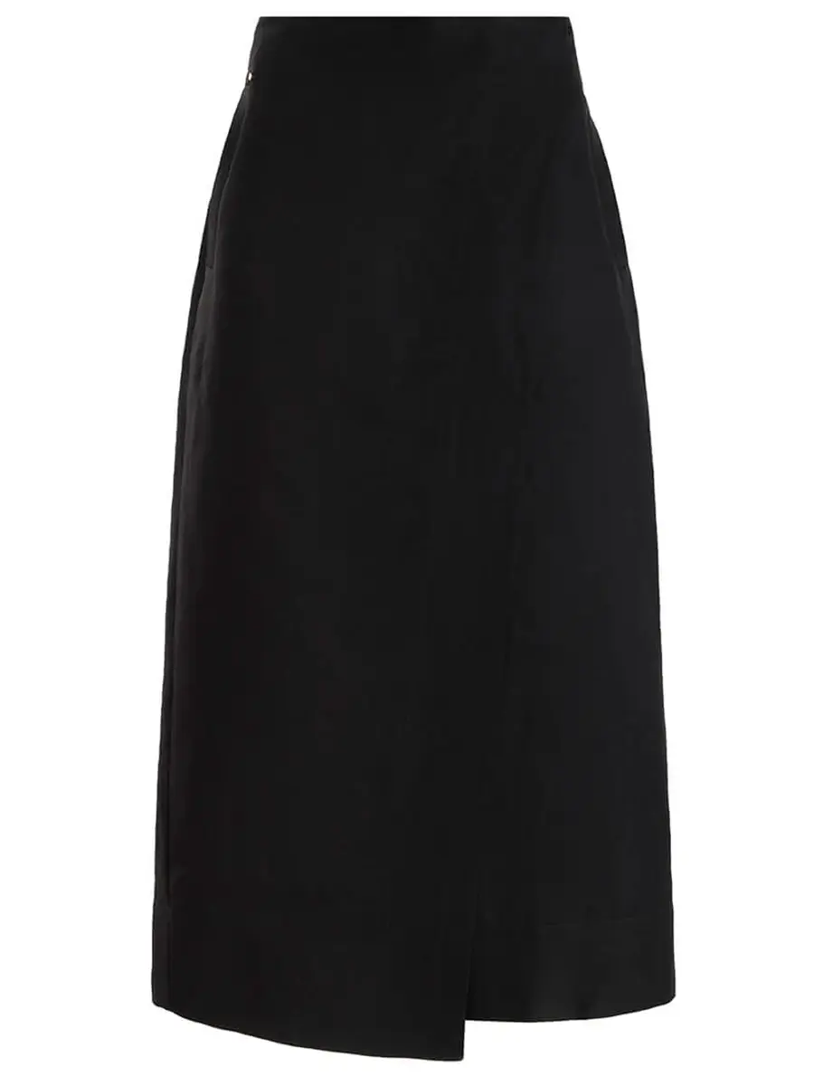 Юбка из льна и шелка