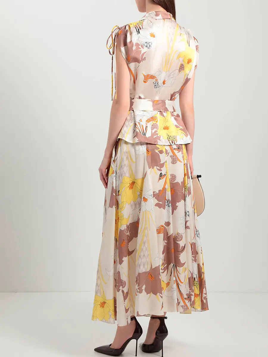 Юбка из хлопка и шелка