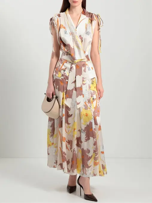 Юбка из хлопка и шелка FREE AGE