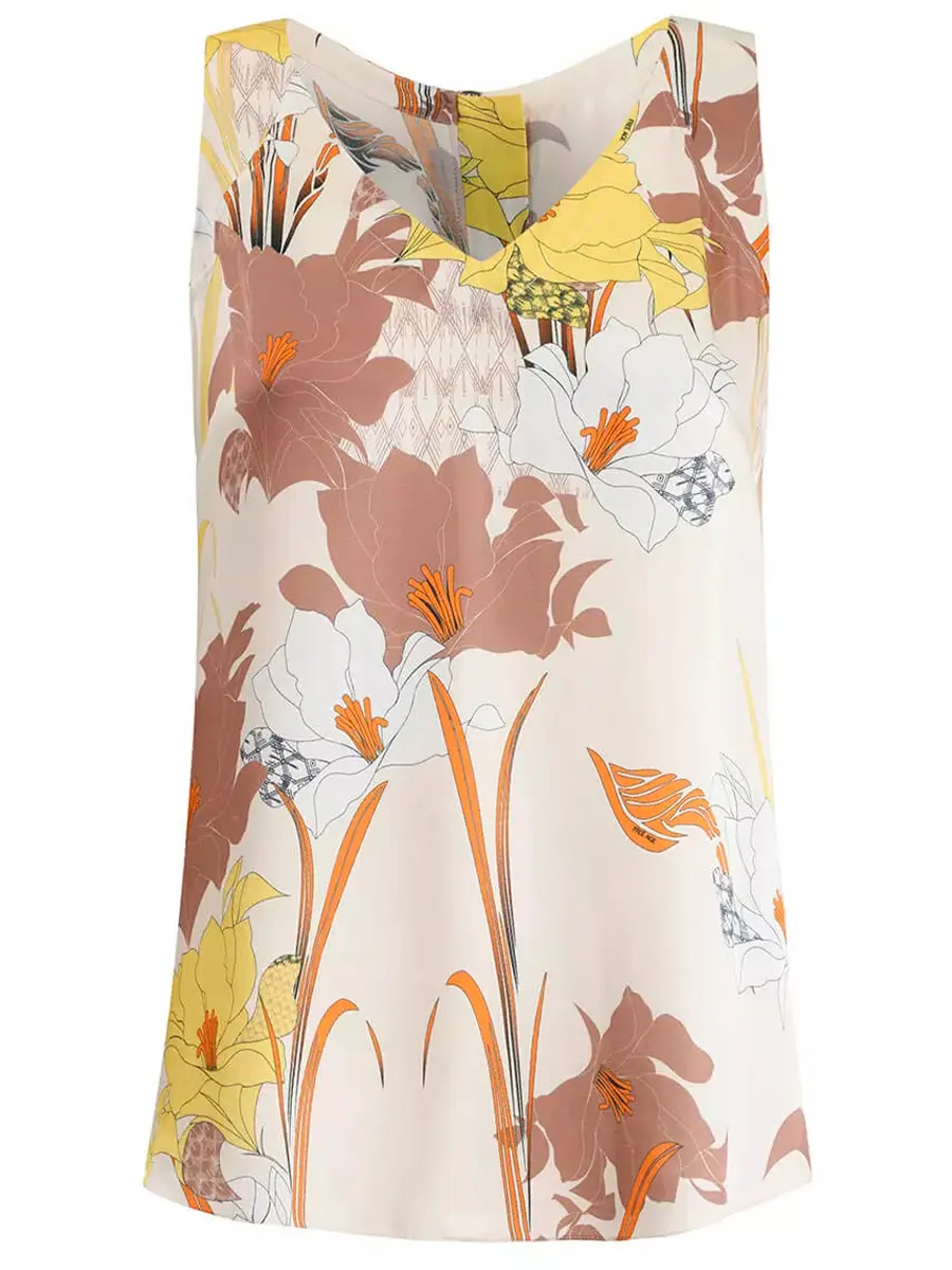 Топ из хлопка и шелка