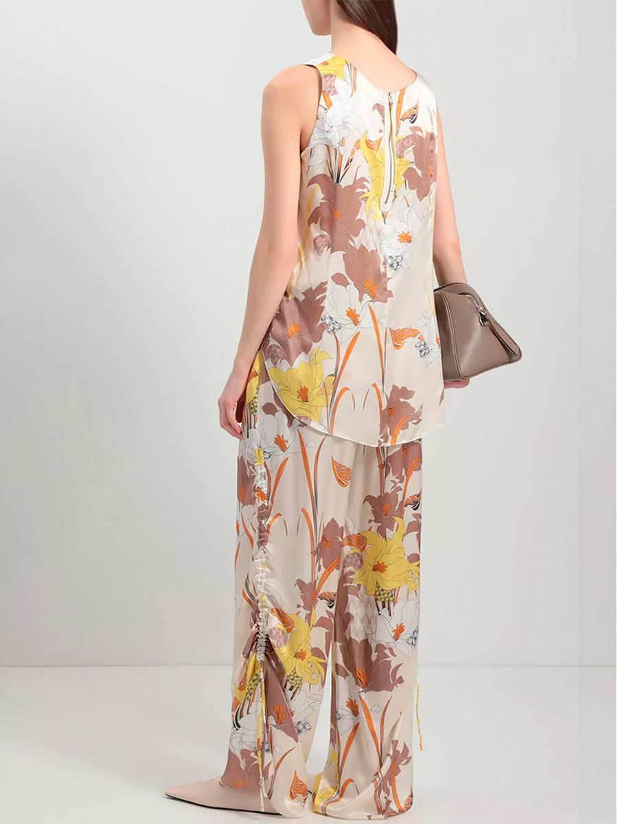 Топ из хлопка и шелка