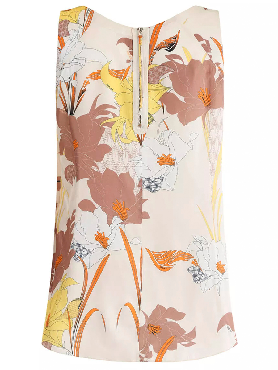 Топ из хлопка и шелка