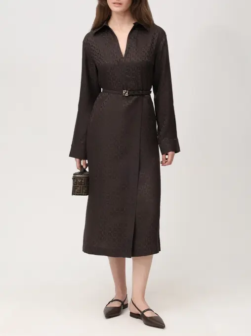 Платье шелковое FENDI