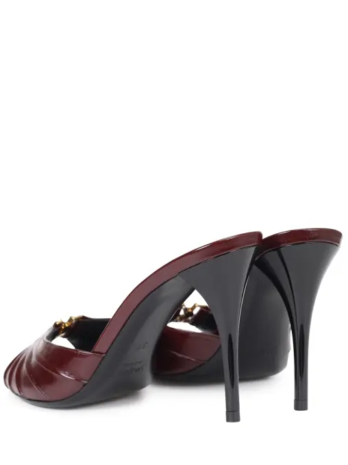Мюли кожаные SAINT LAURENT