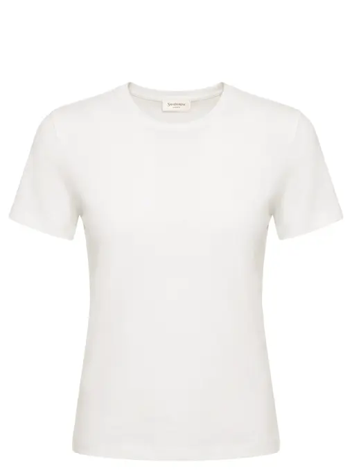 Футболка из хлопка и модала SAINT LAURENT