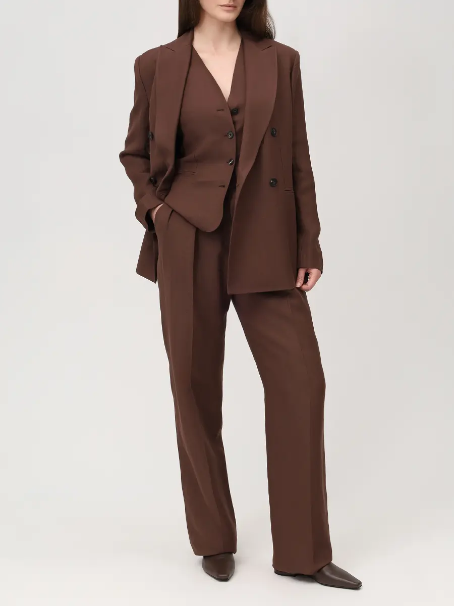 Костюм-тройка из вискозы и льна