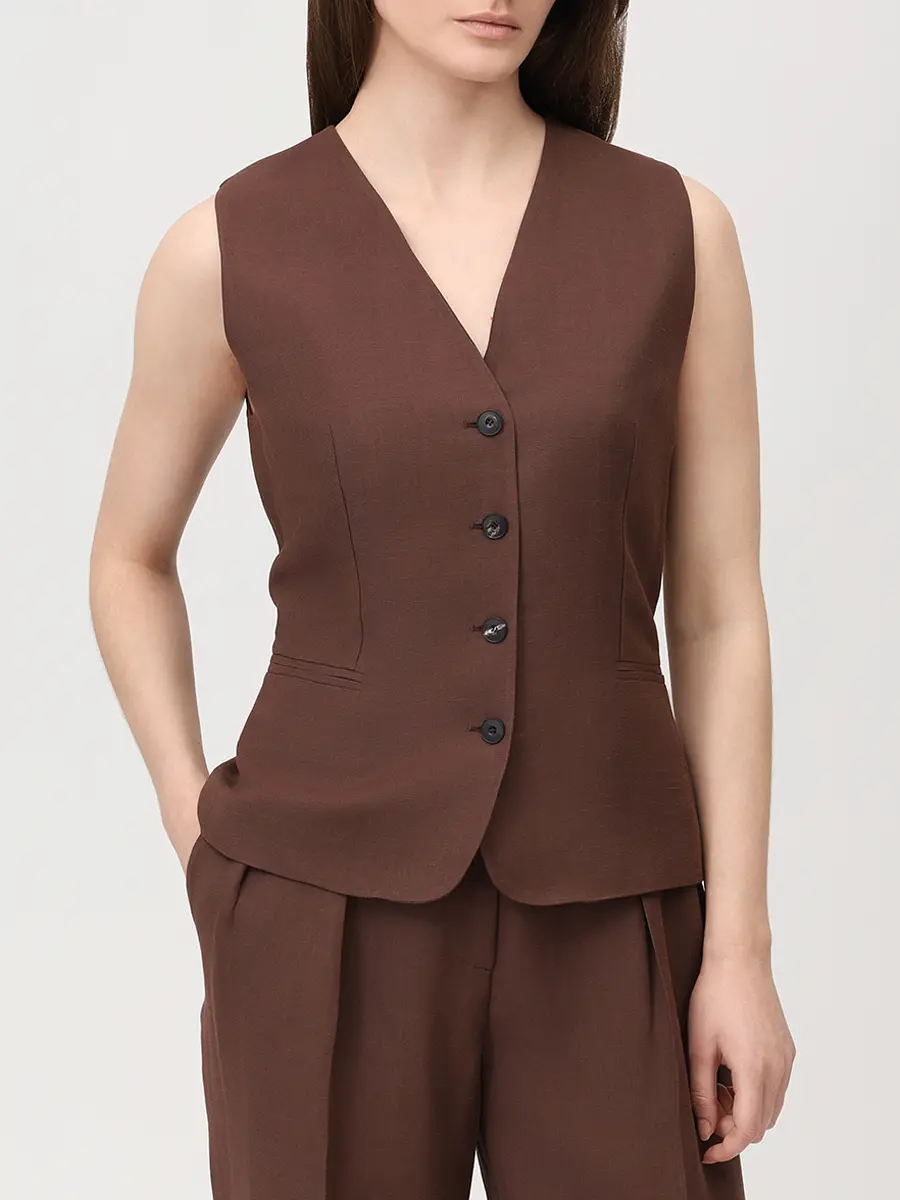 Костюм-тройка из вискозы и льна