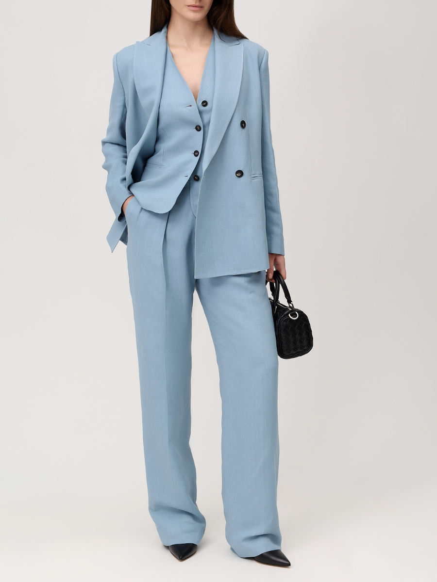 Костюм-тройка из вискозы и льна