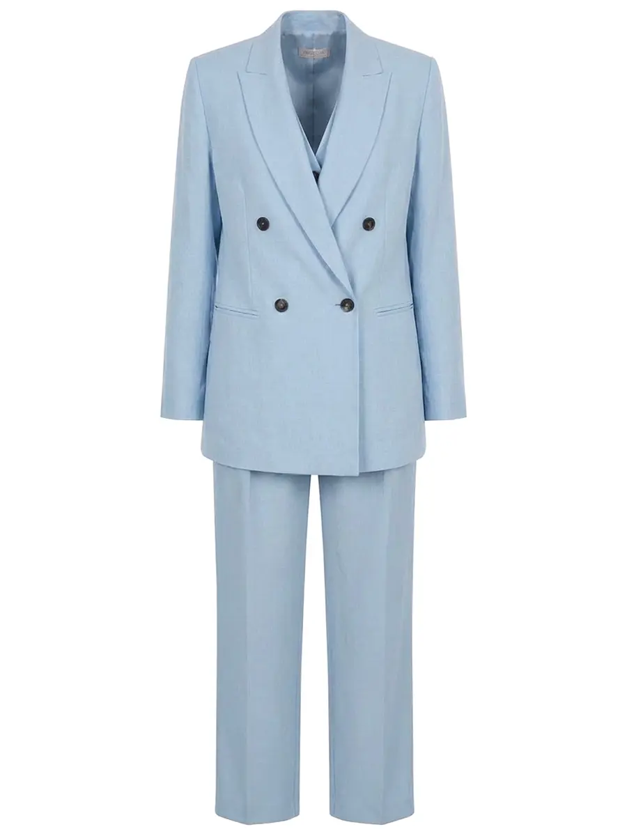 Костюм-тройка из вискозы и льна