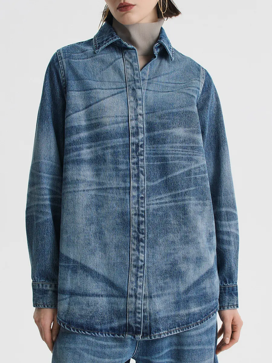 Рубашка джинсовая