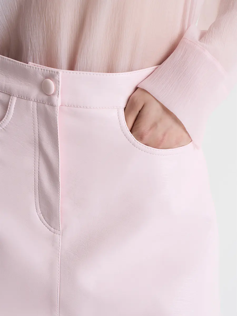 Юбка из экокожи