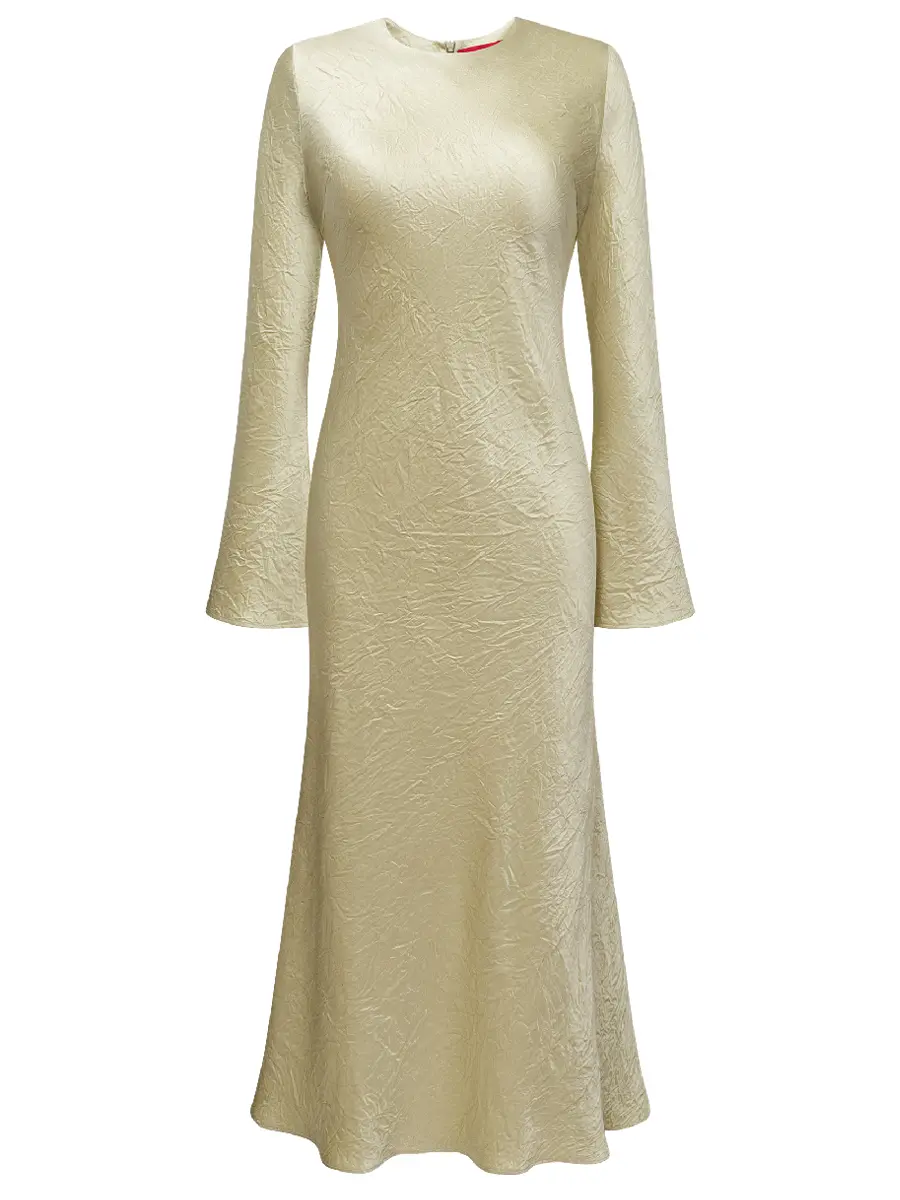 Платье из жатого атласа