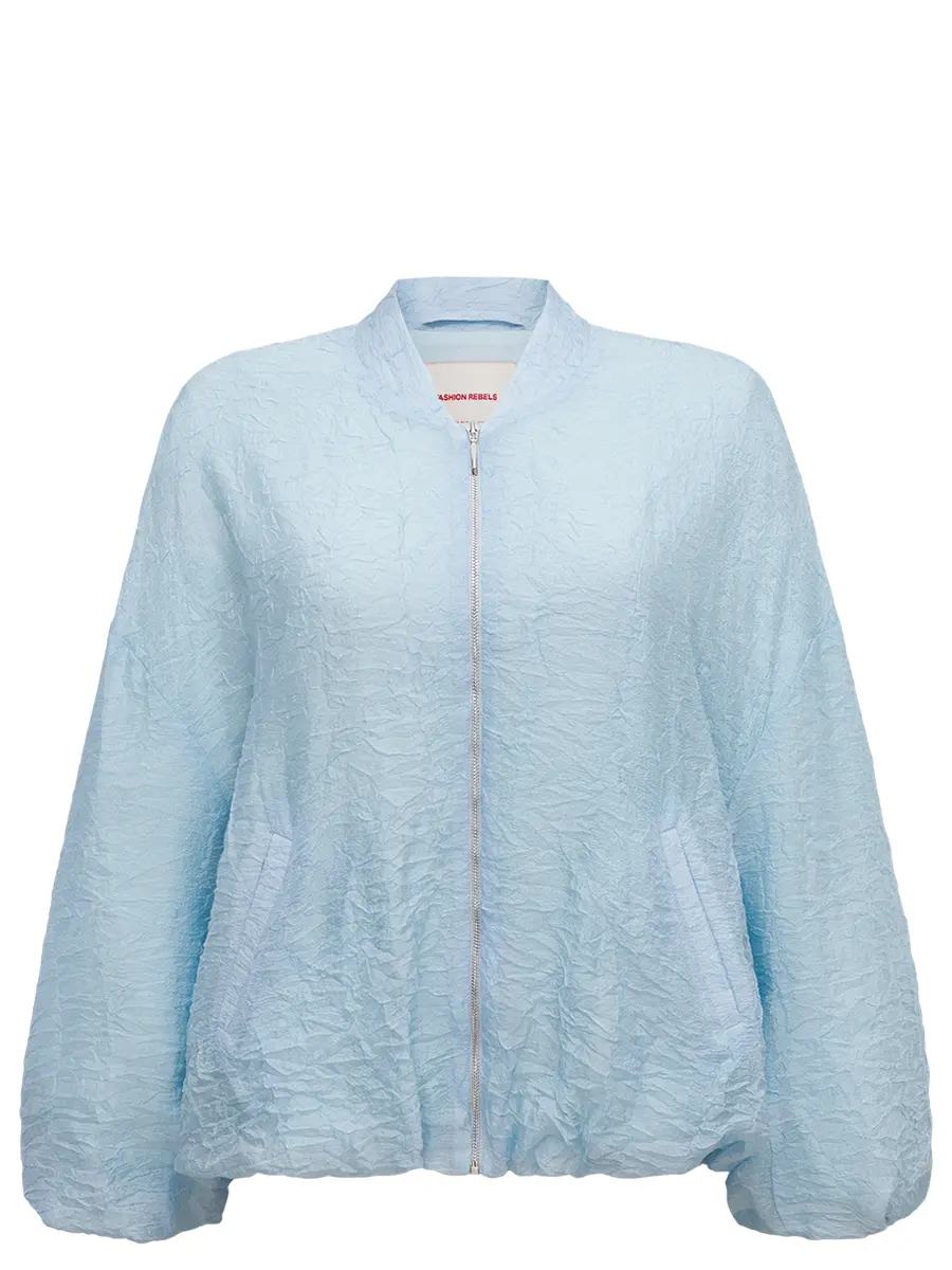 Бомбер из жатой вискозы