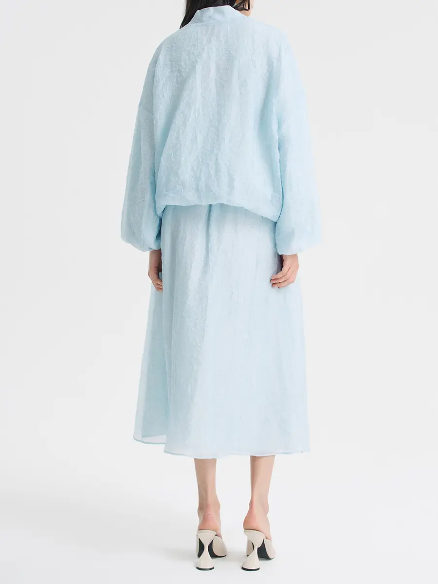 Бомбер из жатой вискозы