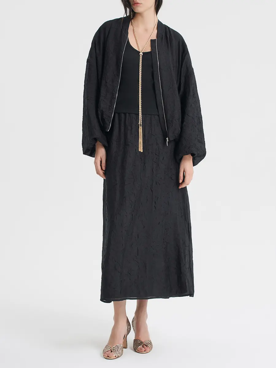 Юбка из жатой вискозы