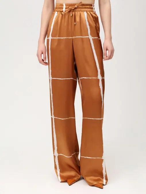 Брюки шелковые KITON