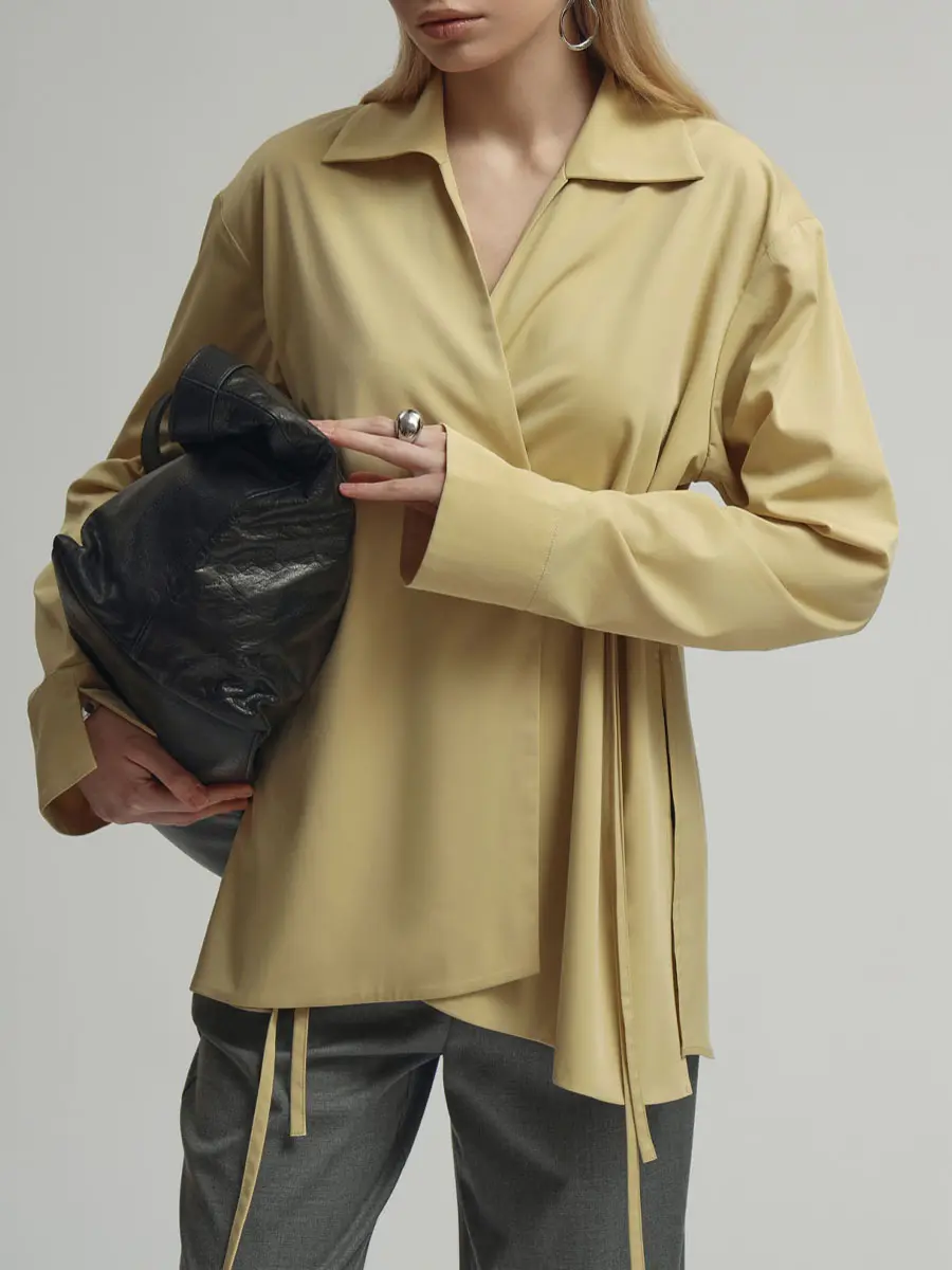 Блуза однотонная