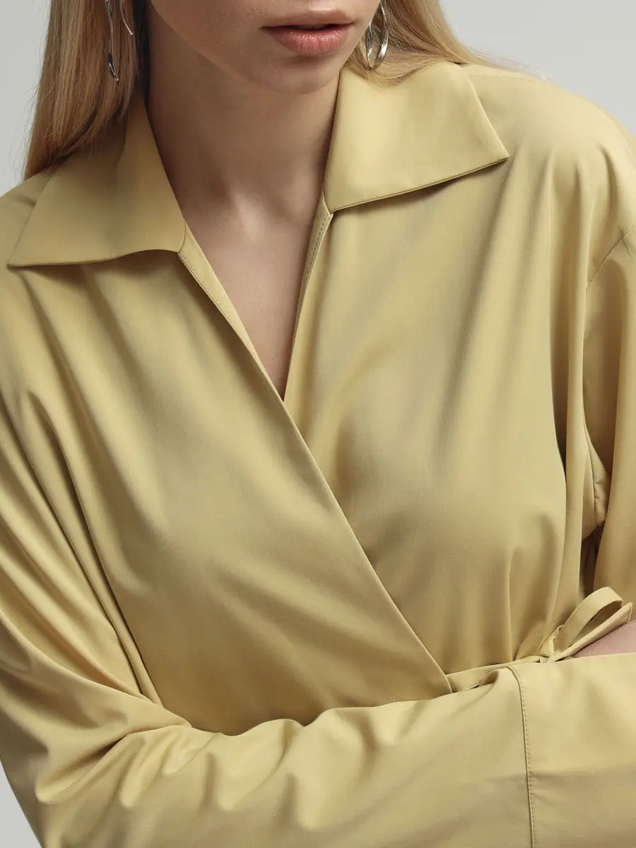 Блуза однотонная