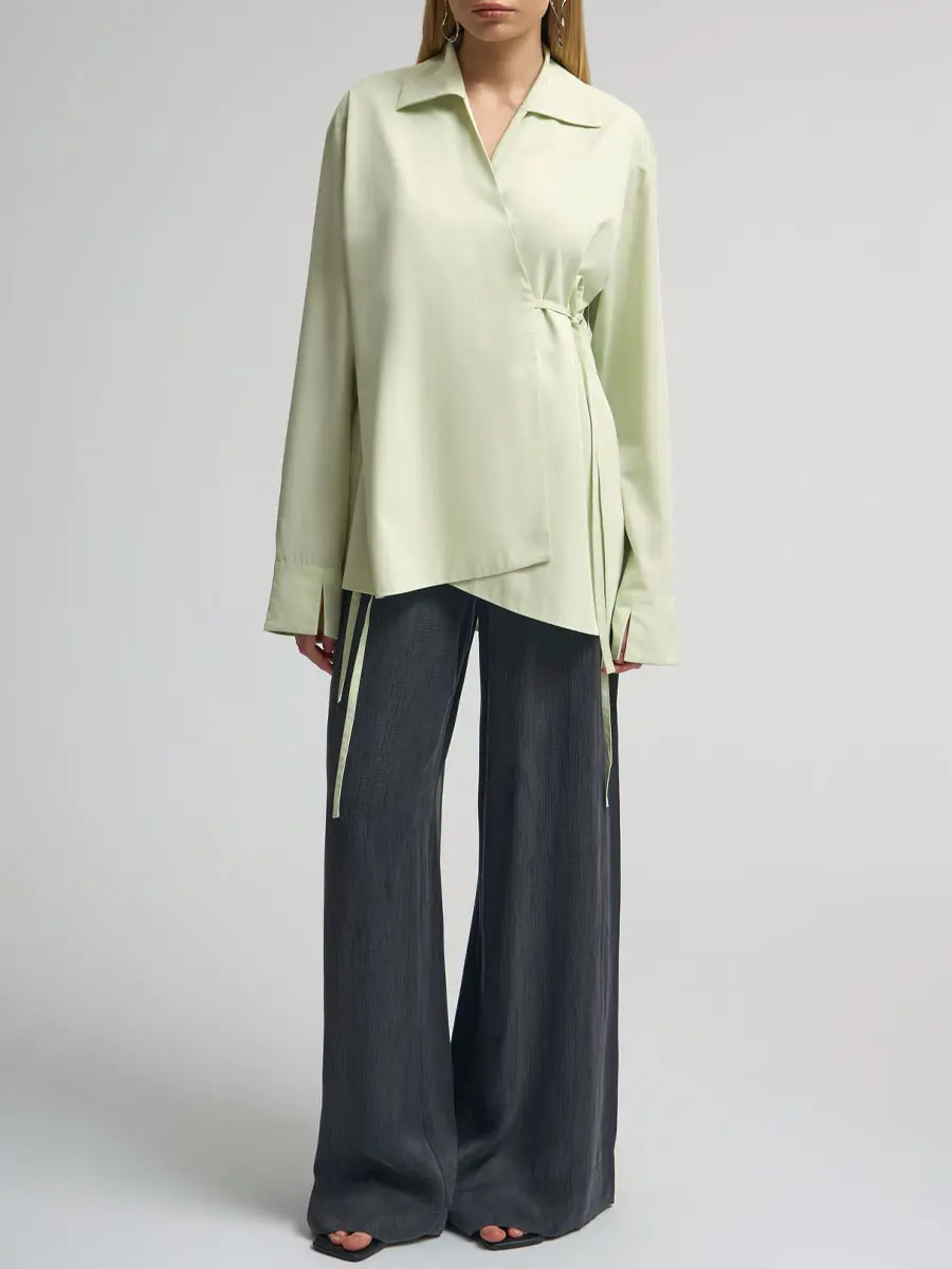 Блуза однотонная