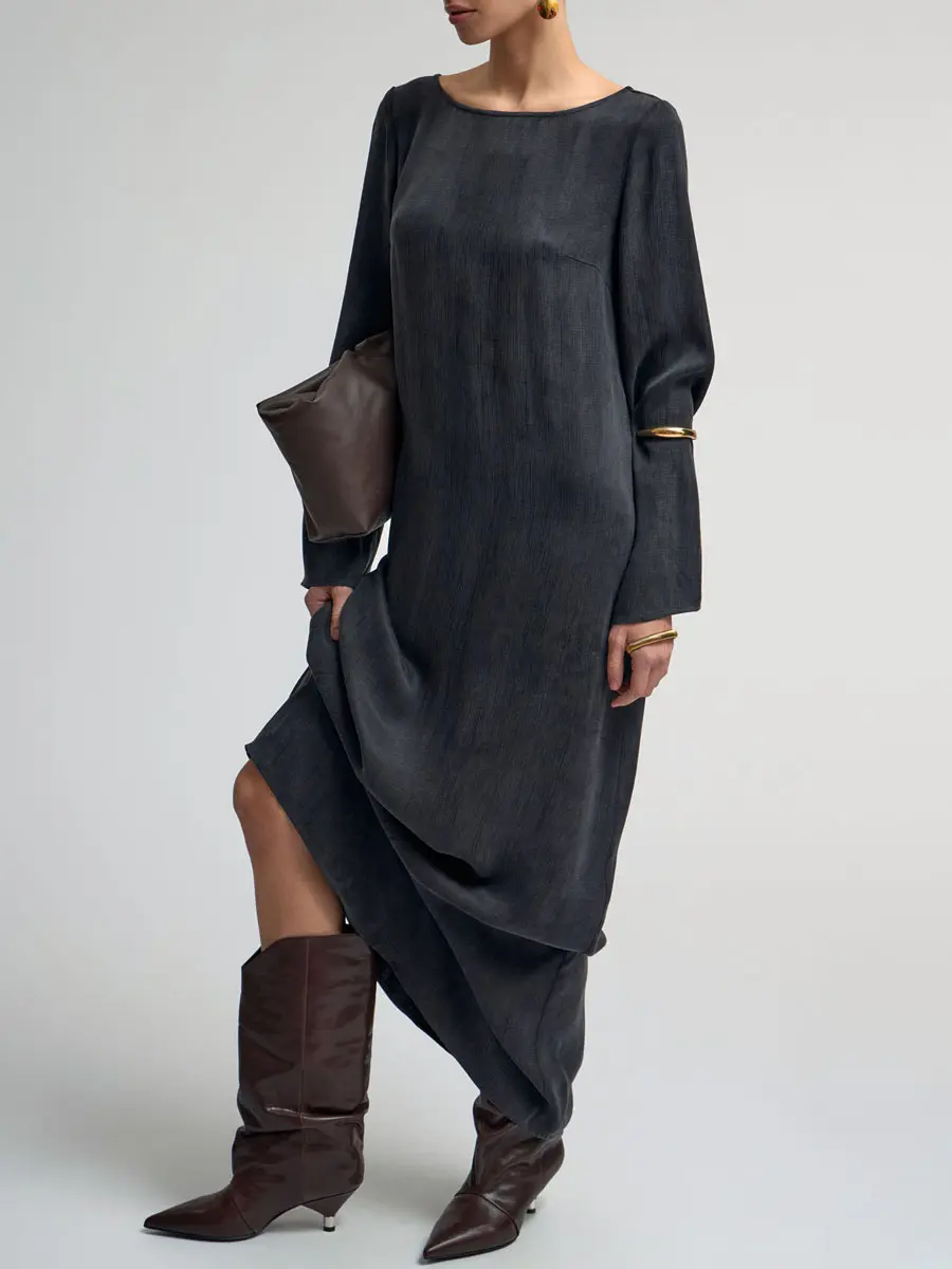 Платье однотонное